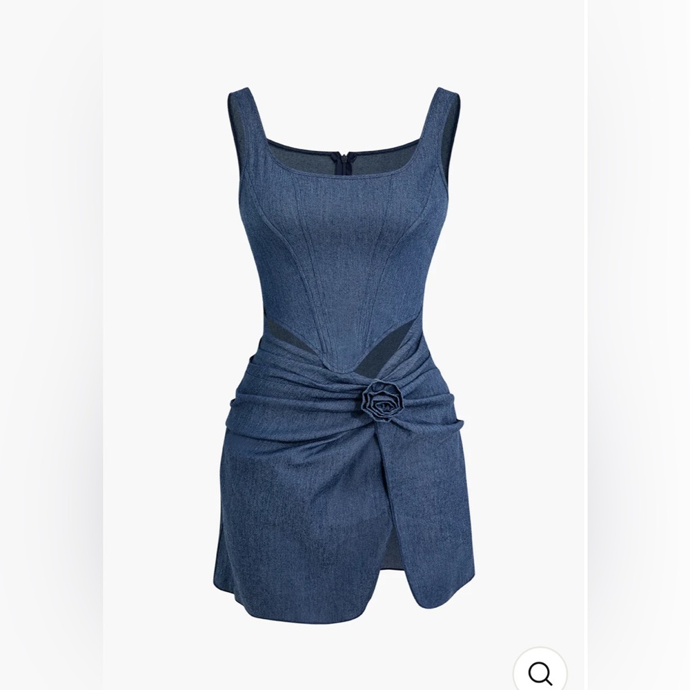 Elegant Blue Mini Dress